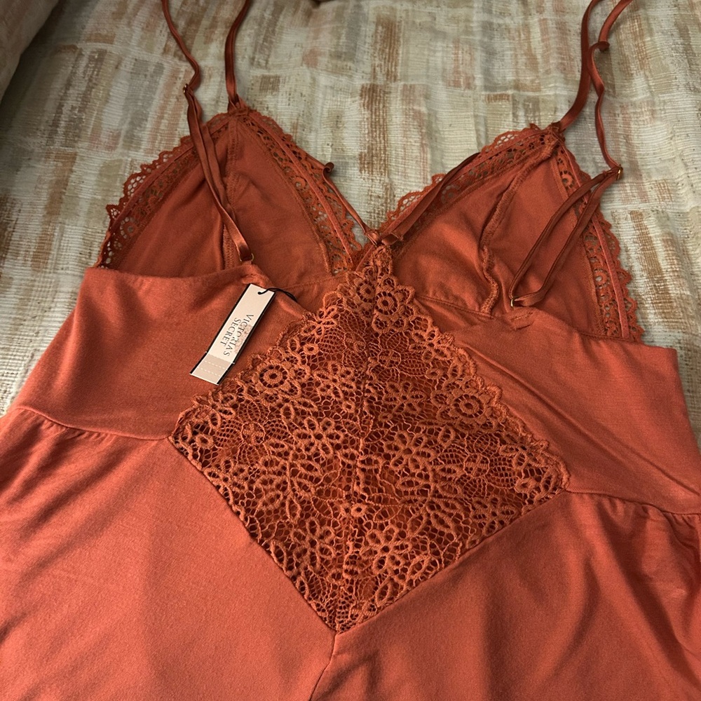 Victoria's Secret Rust Lace Chemise